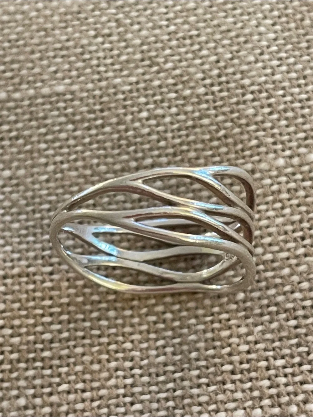 Sterling Silver LA Ocean Wave Ring